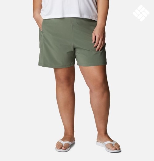 Women's Columbia PFG Tidal II Shorts Olive | Plus Size CA-X1A0L